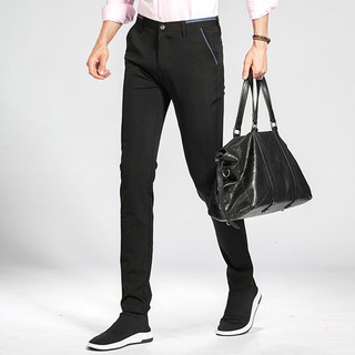 High Quality Elasticity Suit Pants Men Formal Business Office