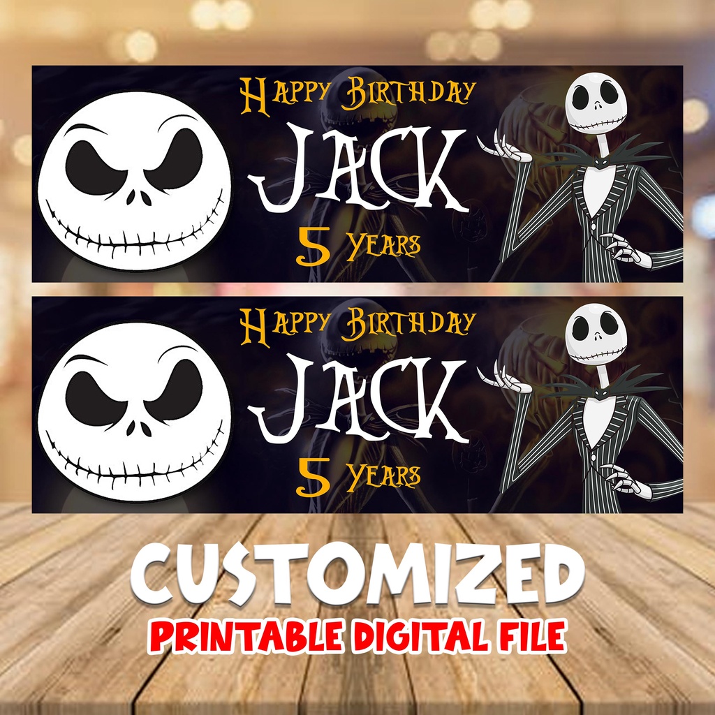 JACK SKELLINGTON BIRTHDAY BANNER | Shopee Malaysia