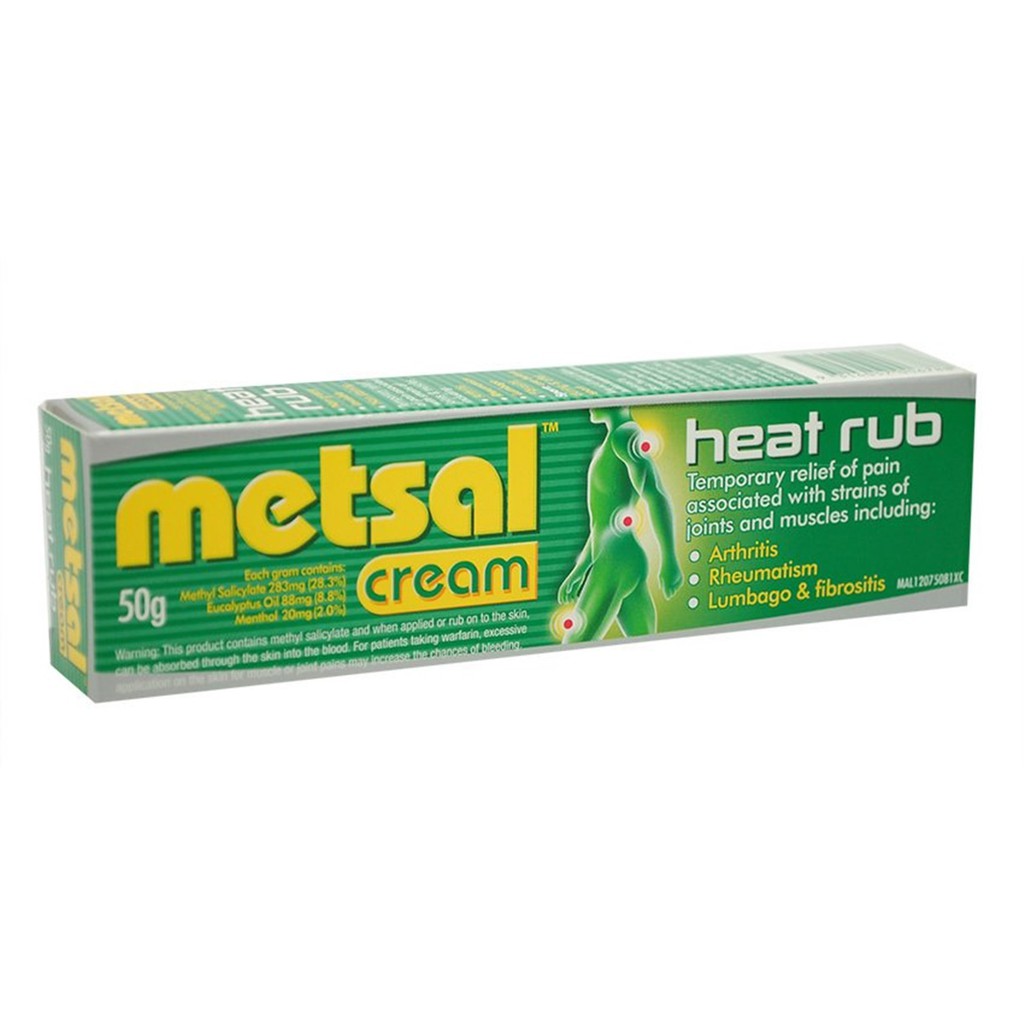 Metsal Heat Rub Cream 50g Shopee Malaysia