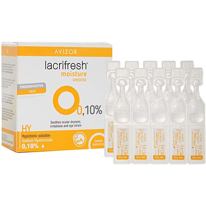 Avizor Lacrifresh Moisture Unidose 0.1% Hyalunoric Acid Eyedrops ...