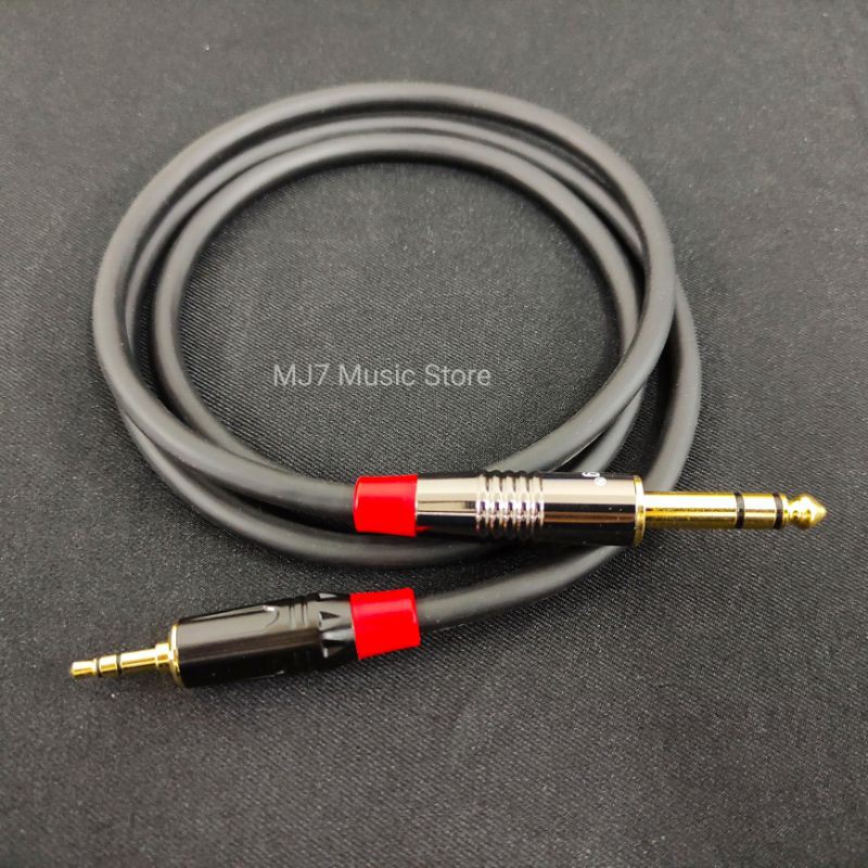 6.35mm Big TRS Male To 3.5mm Mini TRS Male Stereo Audio Cable | Shopee ...