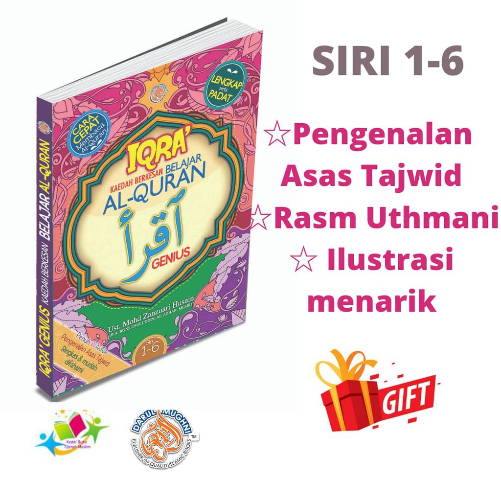 IQRA' GENIUS-KAEDAH BERKESAN BELAJAR AL-QURAN-MUQADDAM-FREE GIFT-SENANG ...