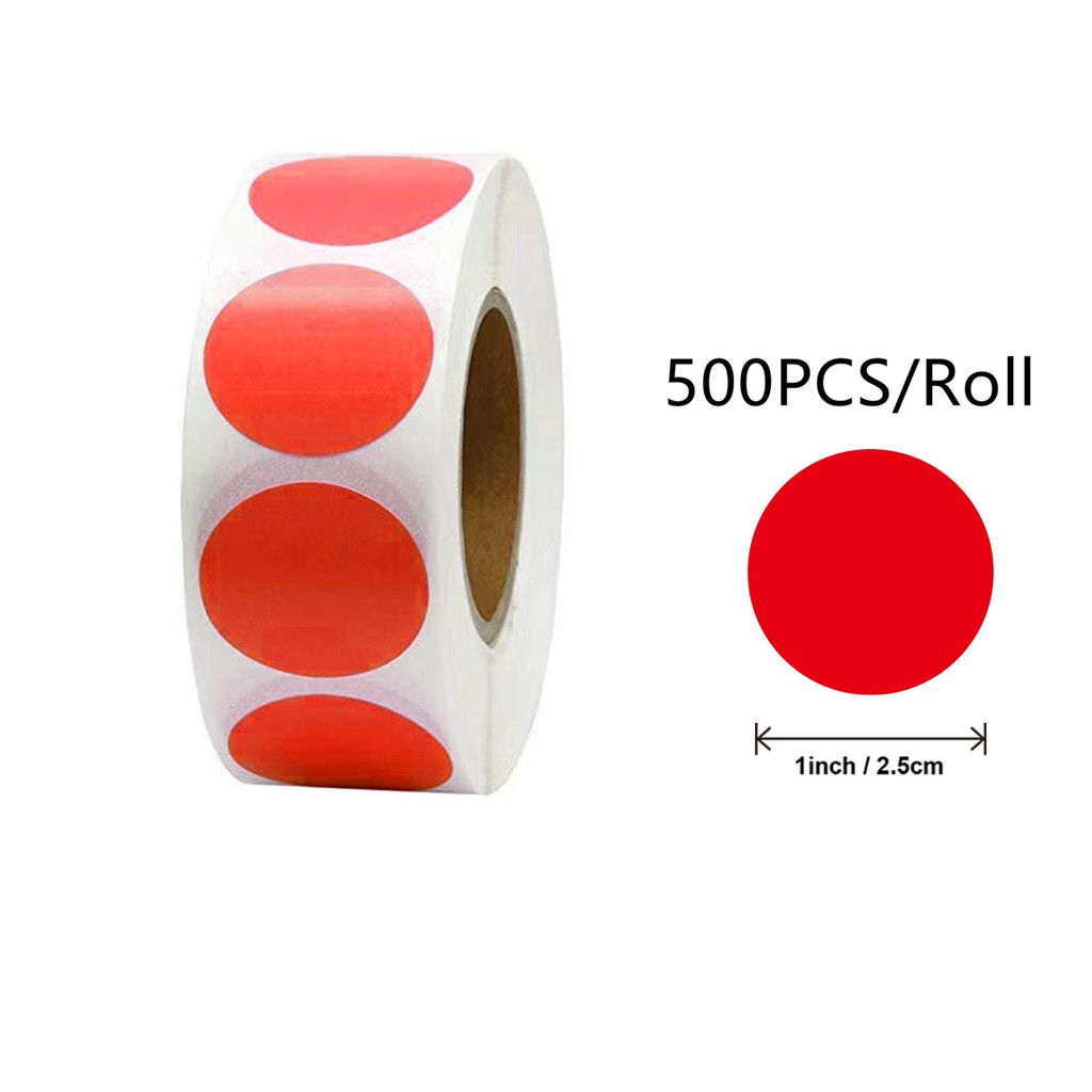 Perco Fluorescent Green 3-Inch Round Circle Dot Sticker