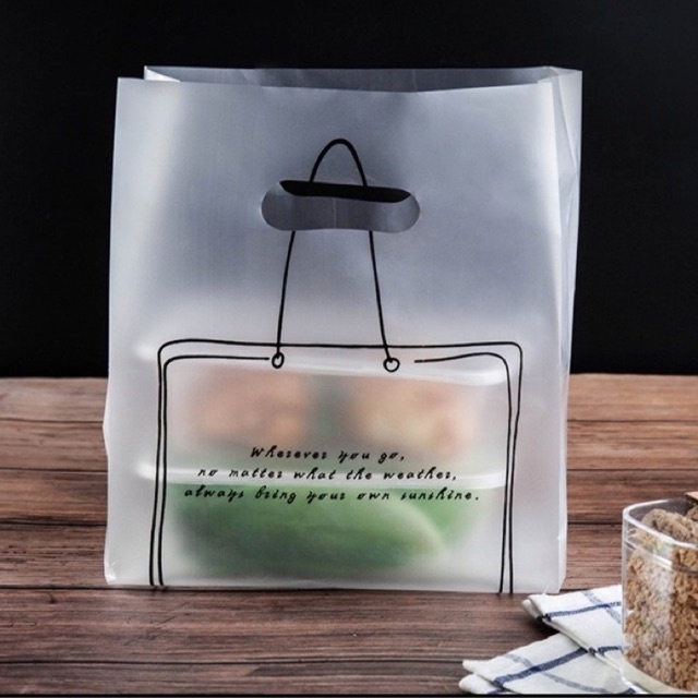 50 pcs baking packaging bread bag food grade transparent plastic bags ...