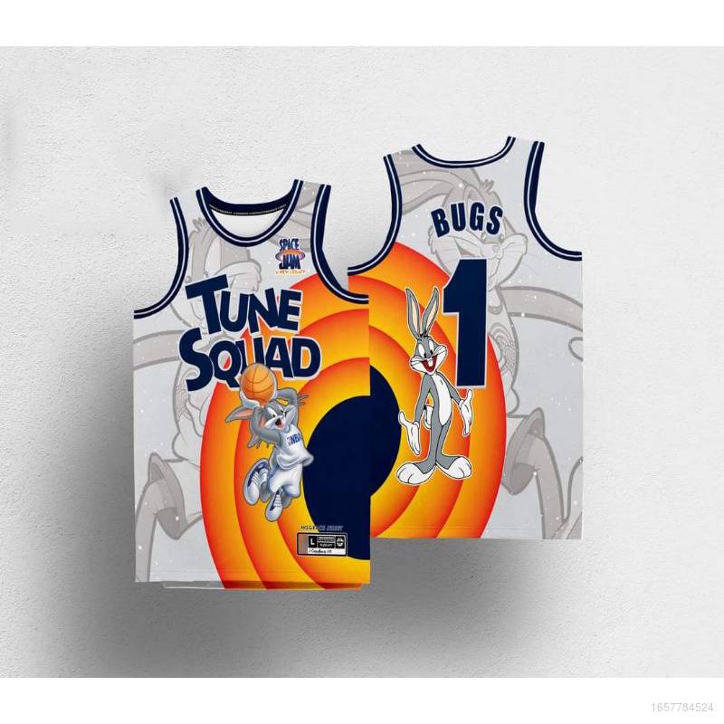 Loose NBA Jersey TUNE SQUAD BUGS RUNNER DUCK MARTIAN LOLA TAZ Basketball Jersey Sports Vest Unisex Plus Size