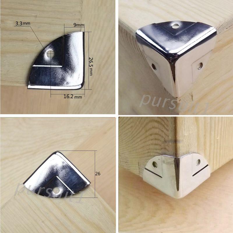 pUR* 12Pcs Silver Trunk Corner Protector Furniture Case Box Corner Decorative Shopee