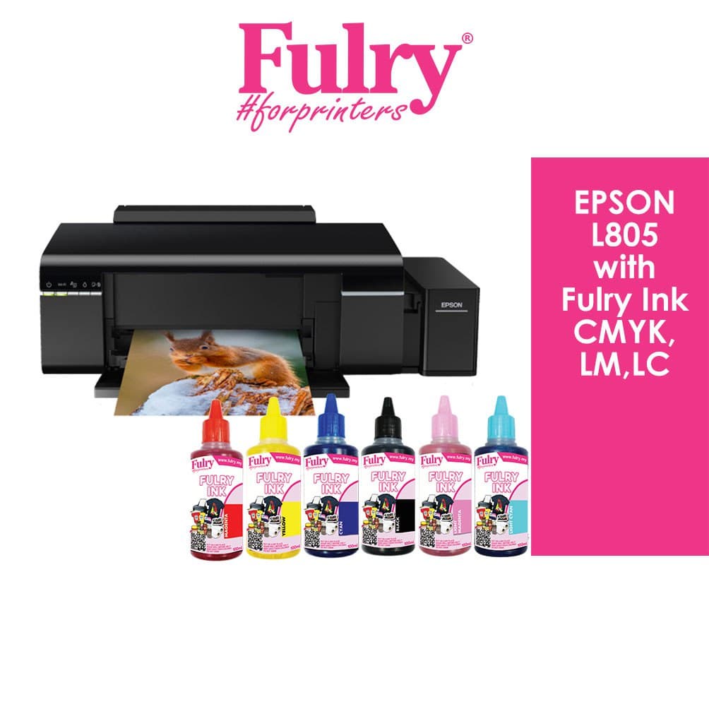 Epson L805 Printer With Fulry Ink 6 Colors Tshirt / Sticker Printing ...
