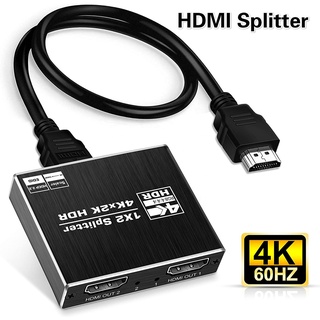 1 in 2 Out HDMI Displays 4K@60Hz HDMI Splitter with Scalar HDMI Support  HDCP 2.2