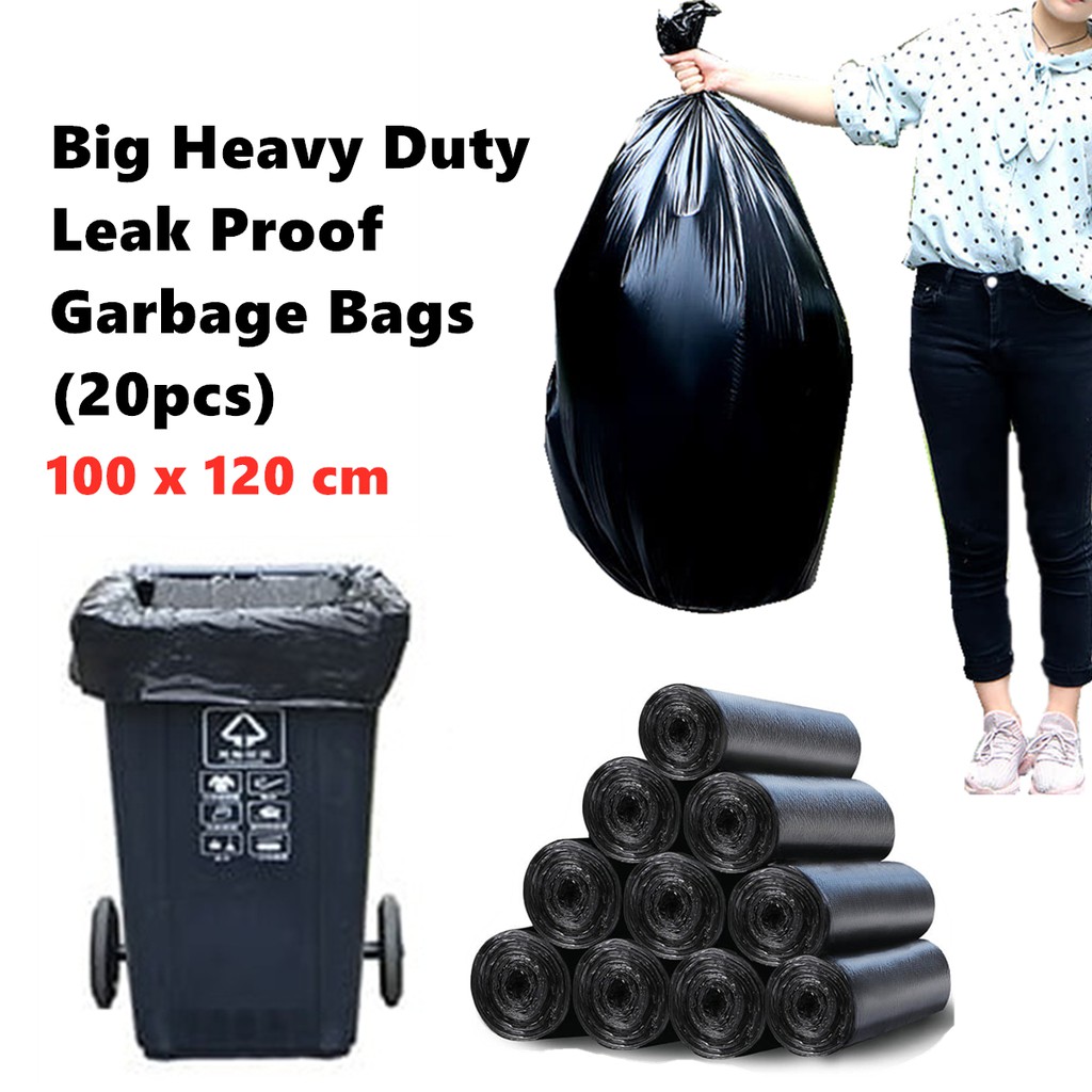 20pcs Disposable Trash Bag, White Thick PE Portable Garbage Bag For  Household