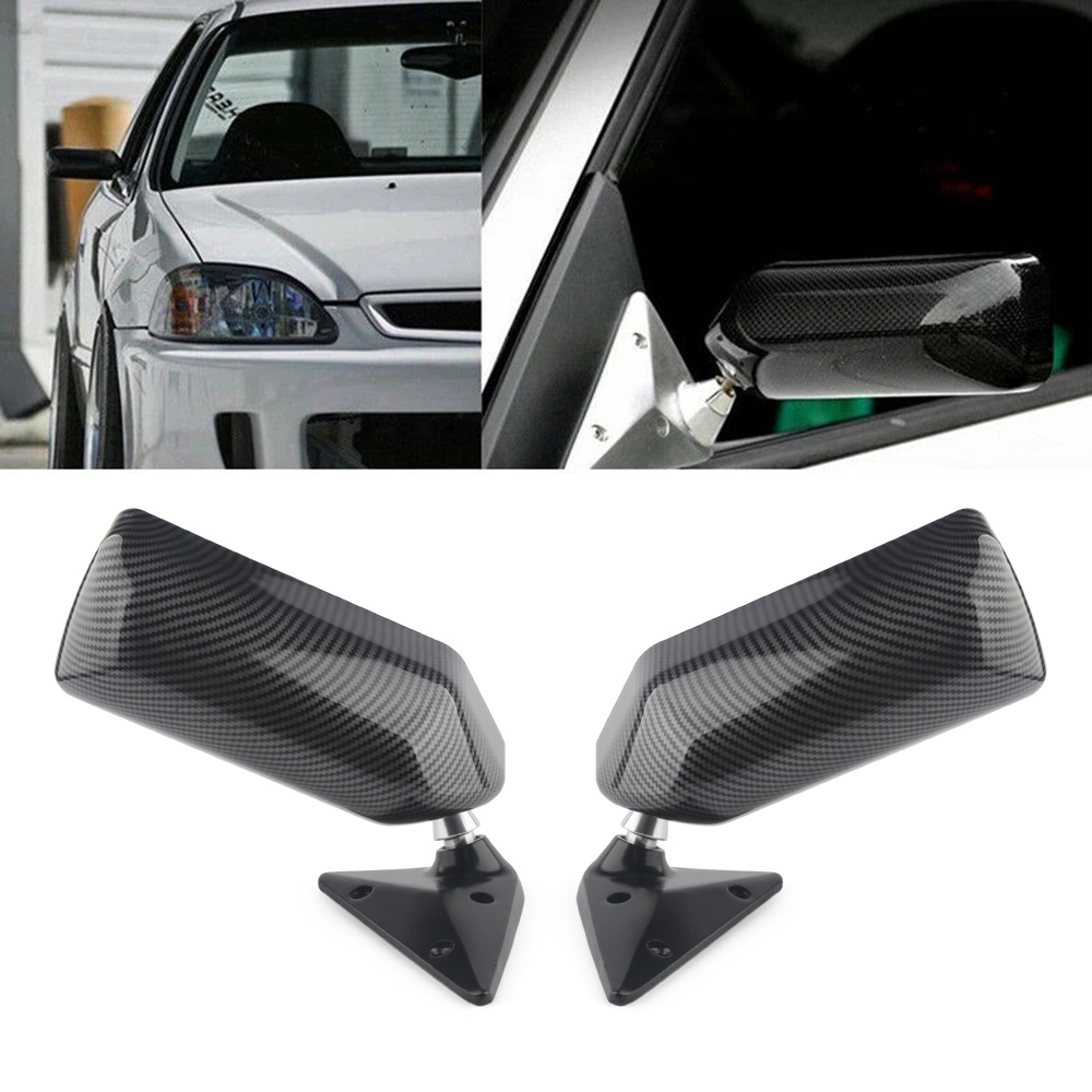New Universal Retro Car Rearview Side Mirror Craft Square F1 Style w