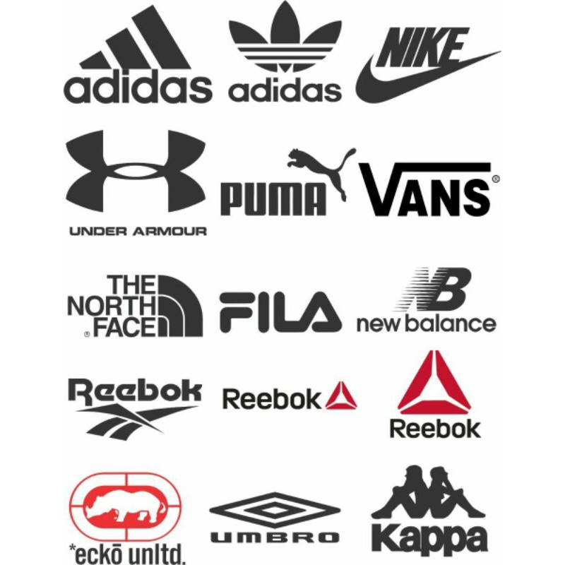 All Fashion Brand Logo Bundle, Nike, Addidas, Puma, Vans, Kappa