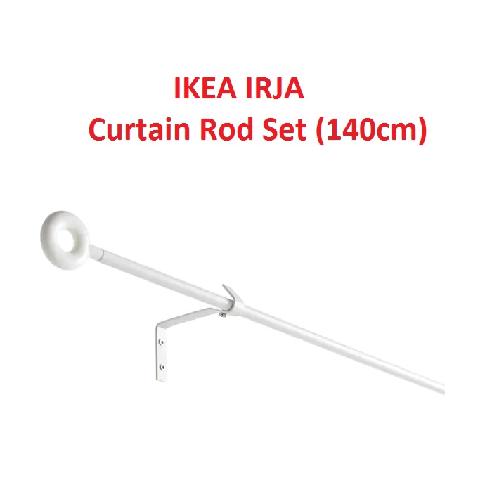 IKEA IRJA Curtain Rod Set (140cm) White 701.728.04 (Ready Stock