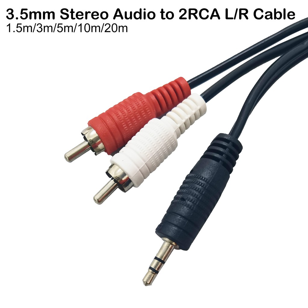 Cavo adattatore da Jack 3,5mm audio stereo a 2 RCA maschio 3m Aigostar
