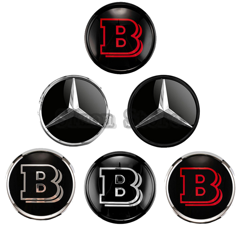 Mercedes Benz Brabus Car Front Center Grille Emblem Badge Decal for C E  Class GLA GLK ML GL GLC GLE W212 W207 W207 W246 W166 W218 Decoration