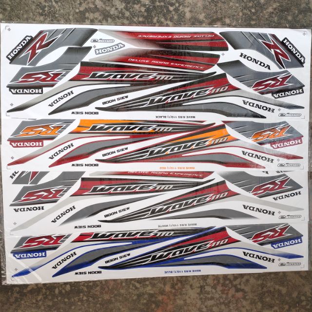 BODY STICKER WAVE110R/RS ( 1 ) | Shopee Malaysia
