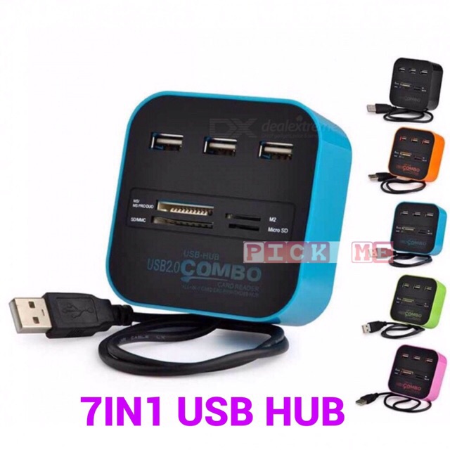 3 Port Usb Hub Card Reader Multi Combo Support Micro Sd Tf M2 Ms Sdhc Mmc Card Shopee Malaysia 0284