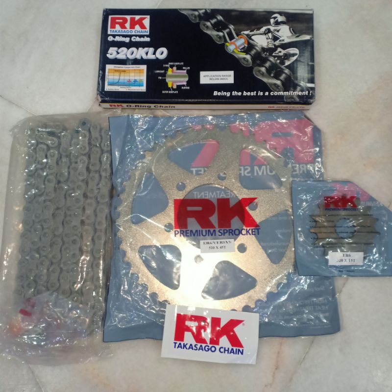 RK SPROCKET SET for KAWASAKI ER6 / VERSYS 650 / NINJA650 Z650 1545T