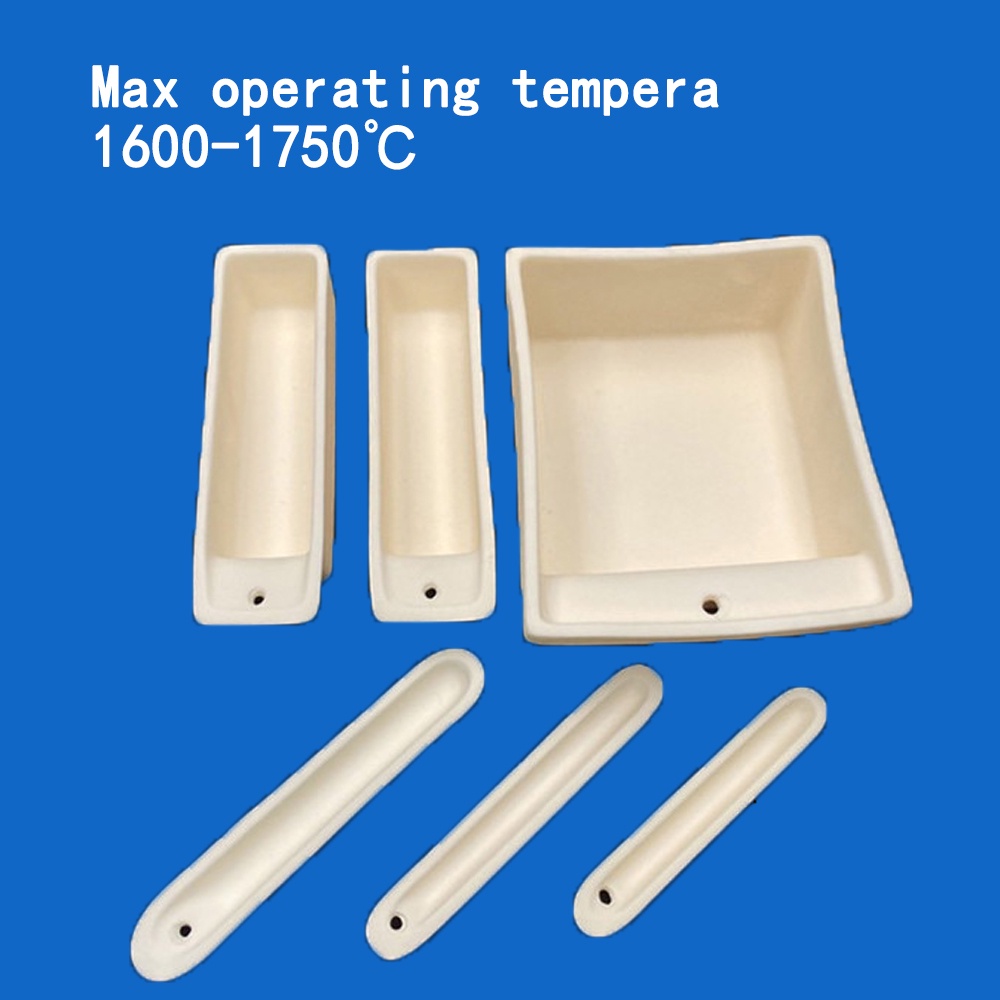 Porcelain boat 99 alumina burning boat Ark square perforated corundum