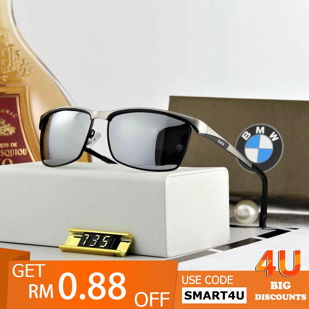 2024 New BMW Polarized Metal Men's Middle frame Sunglasses | Shopee ...