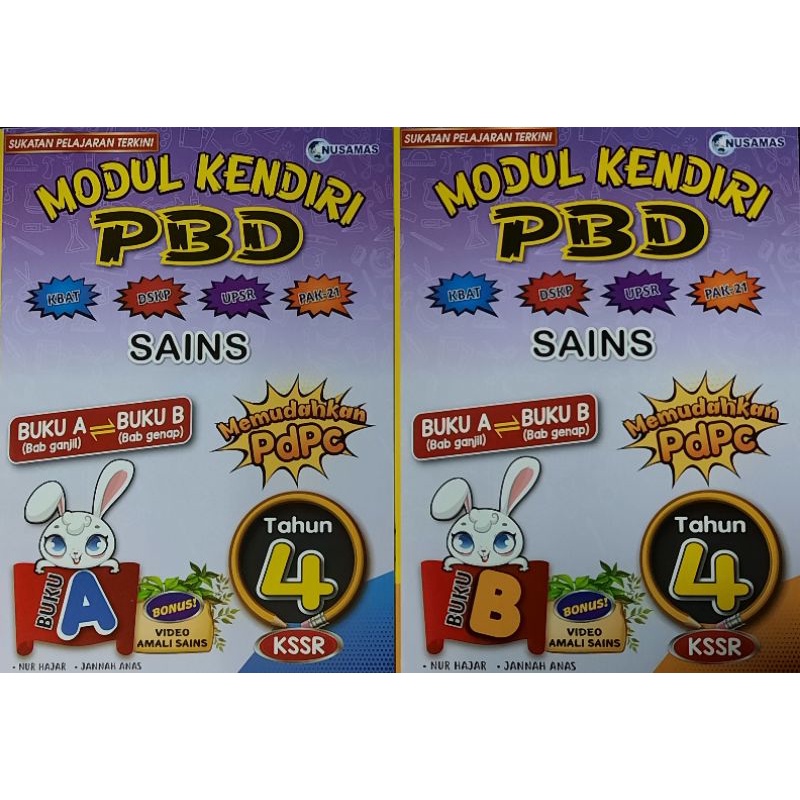 Modul Kendiri PBD Sains Tahun 4 (Book A + Book B) | Shopee Malaysia