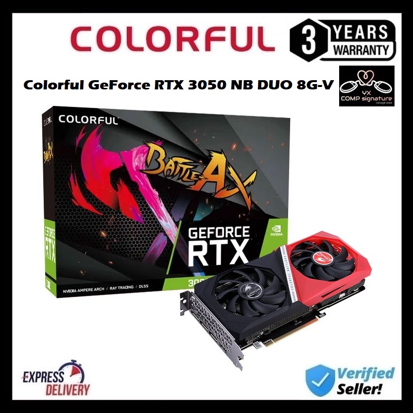 Colorful GeForce RTX 3050 NB DUO 8G-V RTX3050 | Shopee Malaysia