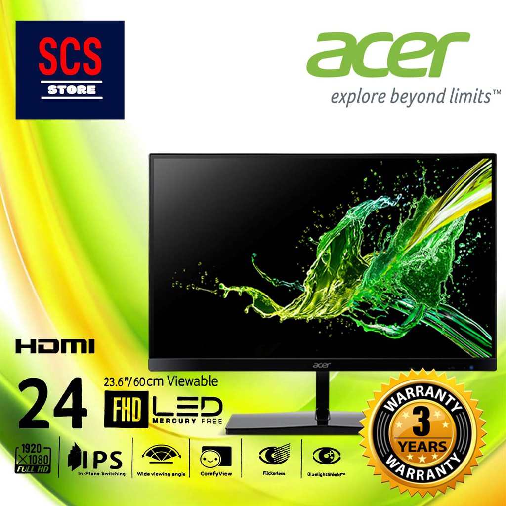 Acer ED245Q 24'' IPS FULL HD HDTV LED Monitor | Shopee Malaysia