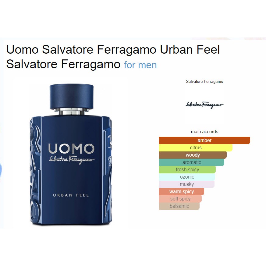 Salvatore Ferragamo Urban Feel for men 100ml NEW IN BOX Shopee Malaysia