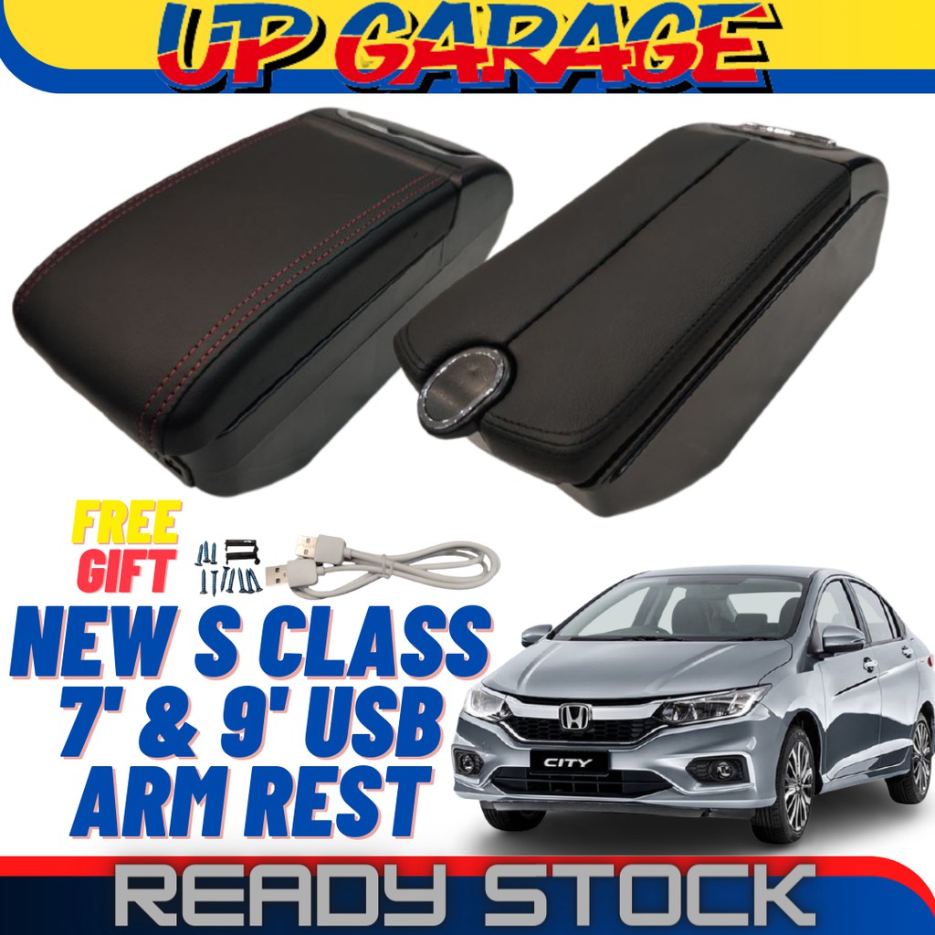 HONDA CITY 20142019 🔥 S Class 7/9USB Double Layers Arm Rest Adjustable