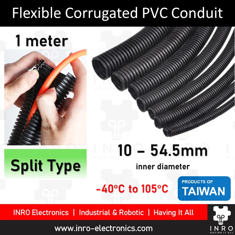 Flexible Corrugated PVC Conduit (Split / Buka), Automotive Wire Conduit