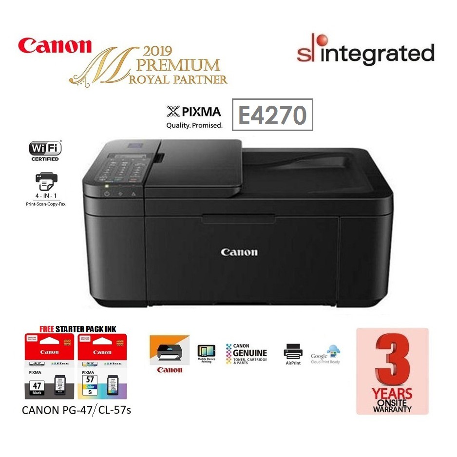 CANON PIXMA [E4270/E4570] INK EFFICIENT ALLINONE PRINTER (PRINT,SCAN