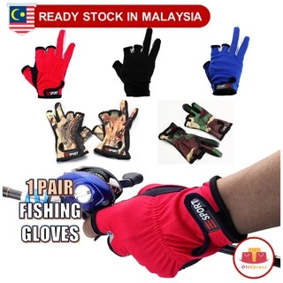 Loe Daiwa 3 Fingers Cutting Outdoor Sports Hiking Gloves Fishing