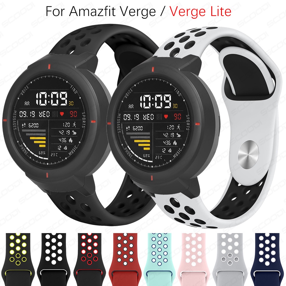 Watch Band For Xiaomi Huami Amazfit Verge 3 Amazfit Verge Lite Silicone Wrist Strap Sport Bracelet Shopee Malaysia