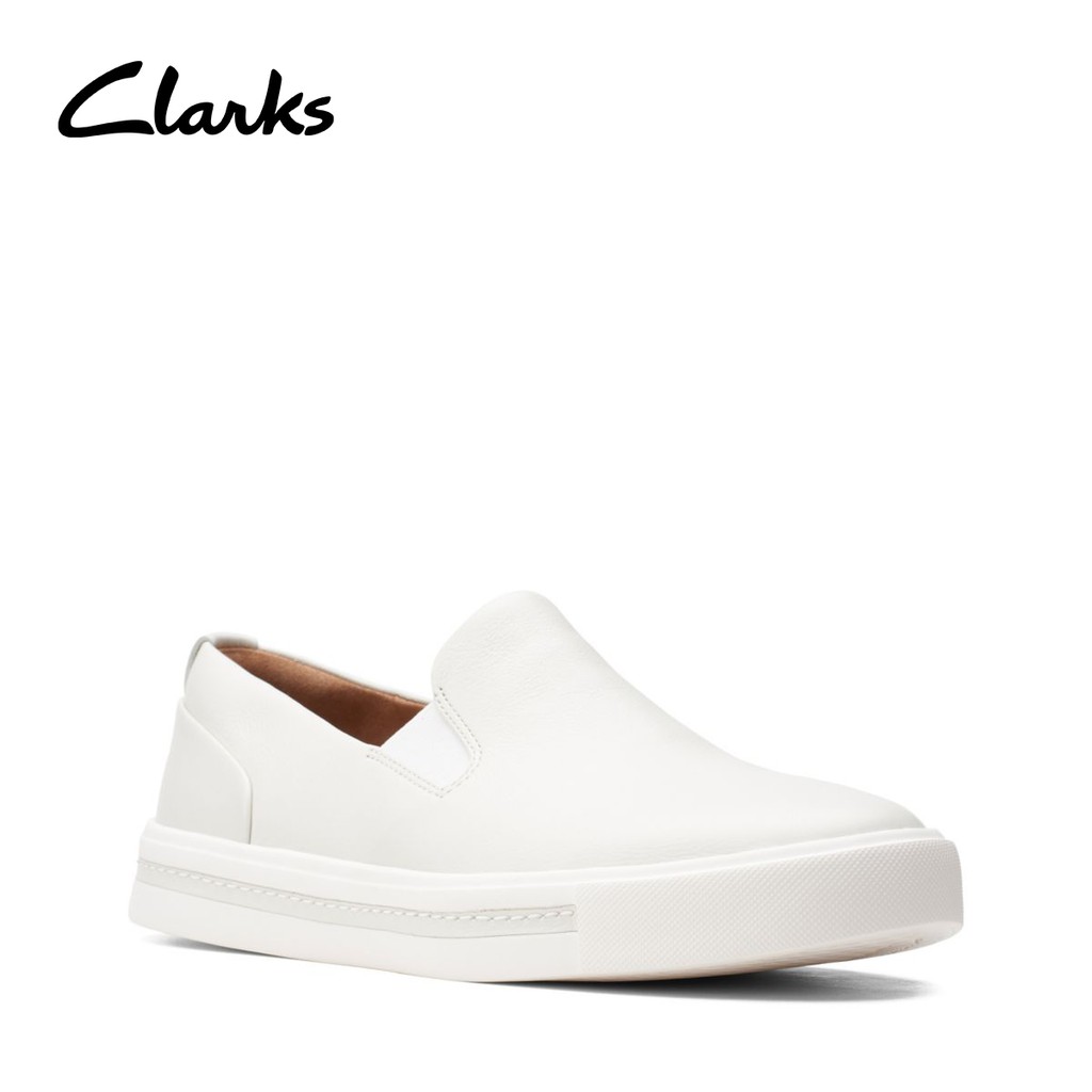 Clarks white 2025 slip on shoes