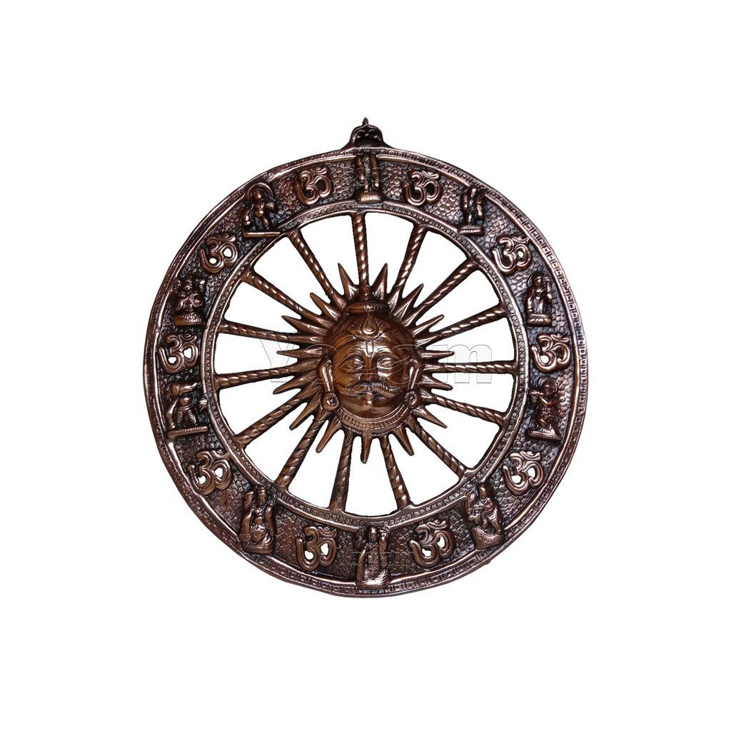 Yogam Suriyan mugam / Sun face with Ten avatar wall hanging metal ...