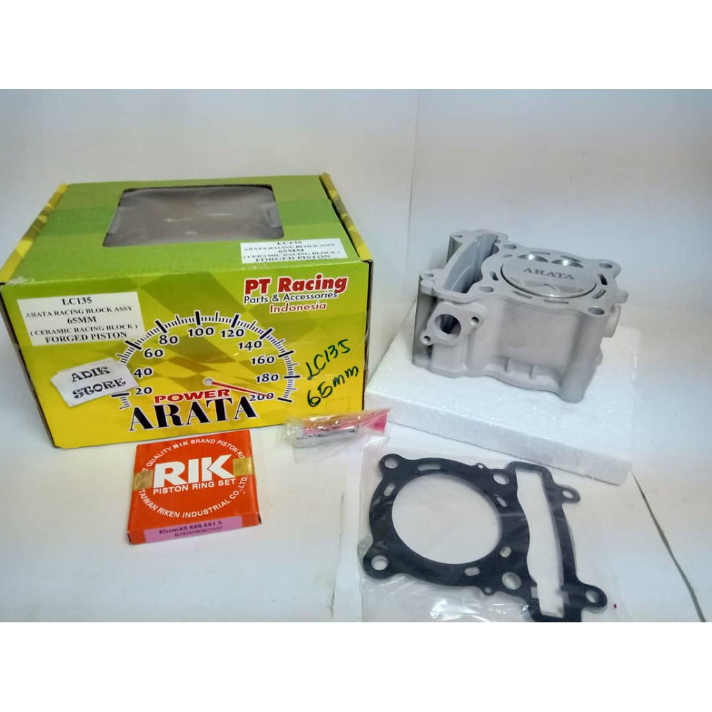 LC135 CERAMIC RACING BLOCK -ARATA FORGED PISTON {62MM,65MM} | Shopee ...