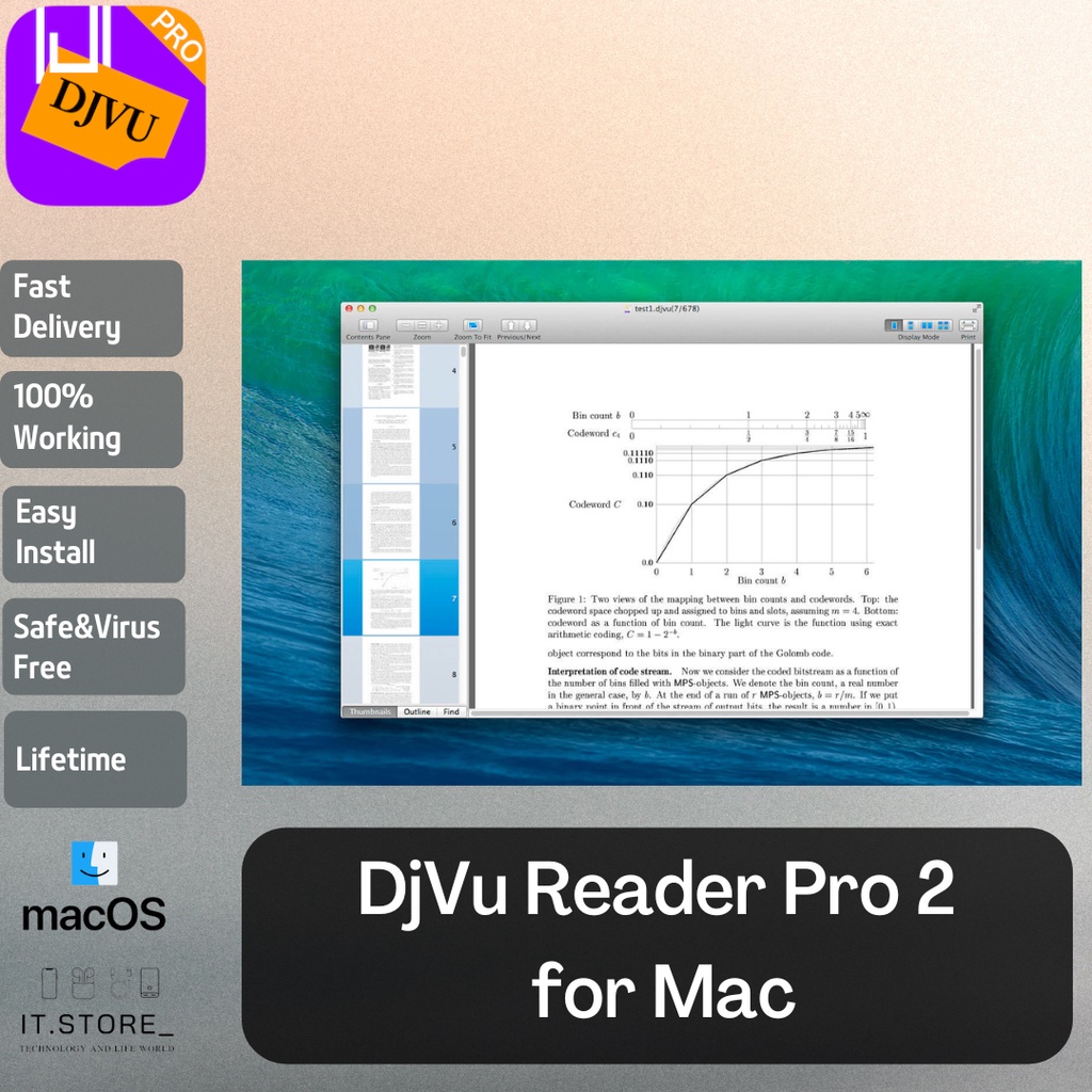 DjVu Reader Pro 2 Lifetime for Intel and M1 Chip Apple Silicone MacOs