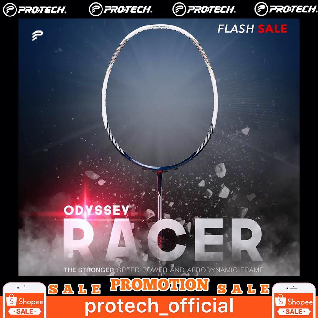 PROTECH ODYSSEY RACER RACKET RACQUET (FREE GRIP + FREE STRING) | Shopee ...