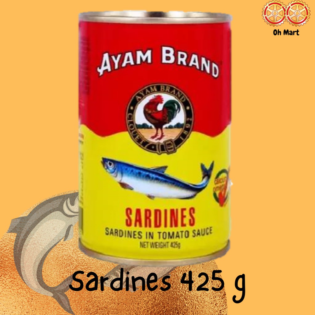 Ayam Brand Ikan Sardin/ Mackerel Dalam Sos Tomato - 425g | Shopee Malaysia