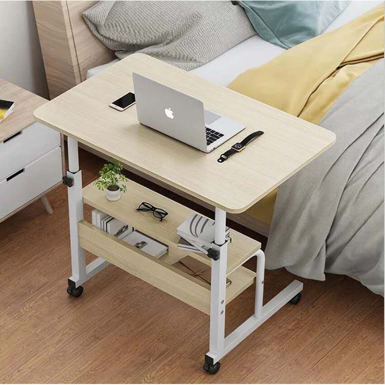 Moveable and Adjustable Height Lifting Laptop Table Computer Side Table ...