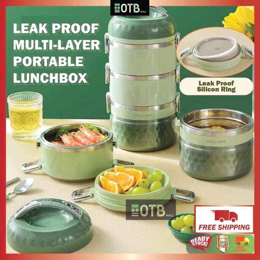OTB 304 Lunch Box Bento Stainless Steel Soup Container Lunch Box