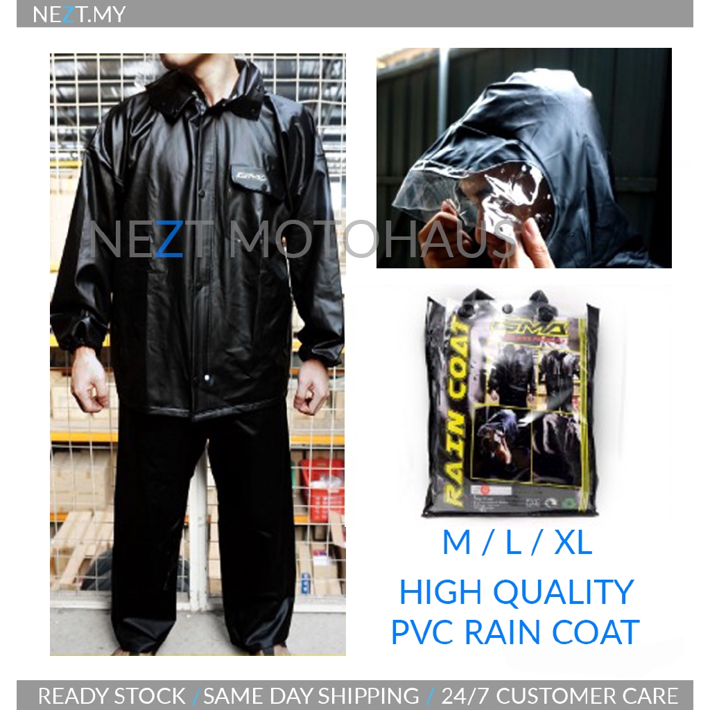 GMA Full PVC Rain Coat With Trouser High Water Resistant Baju Hujan Dgn ...