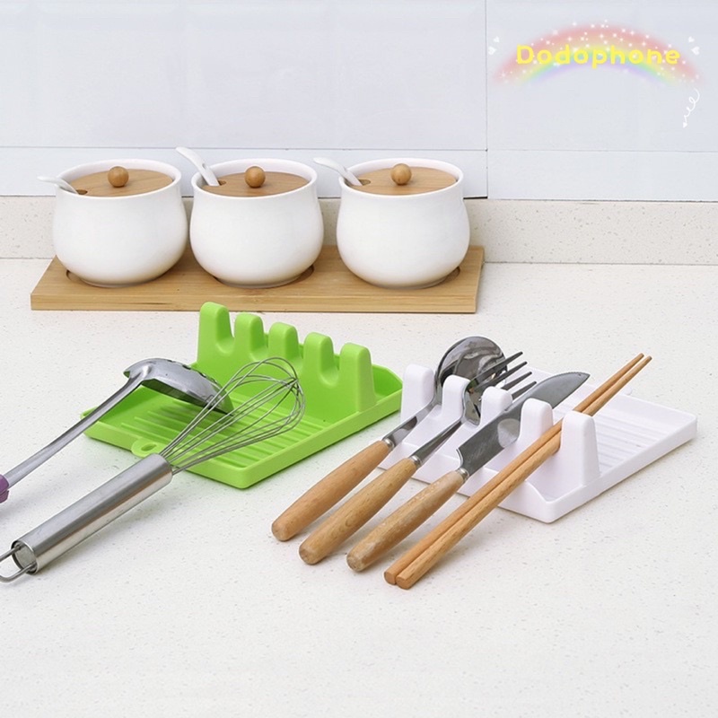 1pc, Abs Utensil Rest With Drip Pad, Kitchen Utensil Holder For