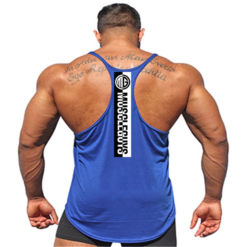 Mens Summer Fashion Sexy Sleeveless Graphic Singlet Gym Workout Cotton ...