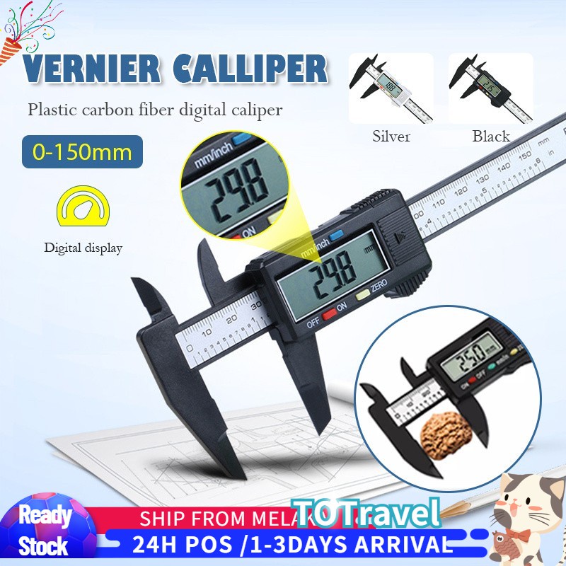 Digital Caliper 6Inch 0150mm Measuring Tool Stainless Steel Caliper