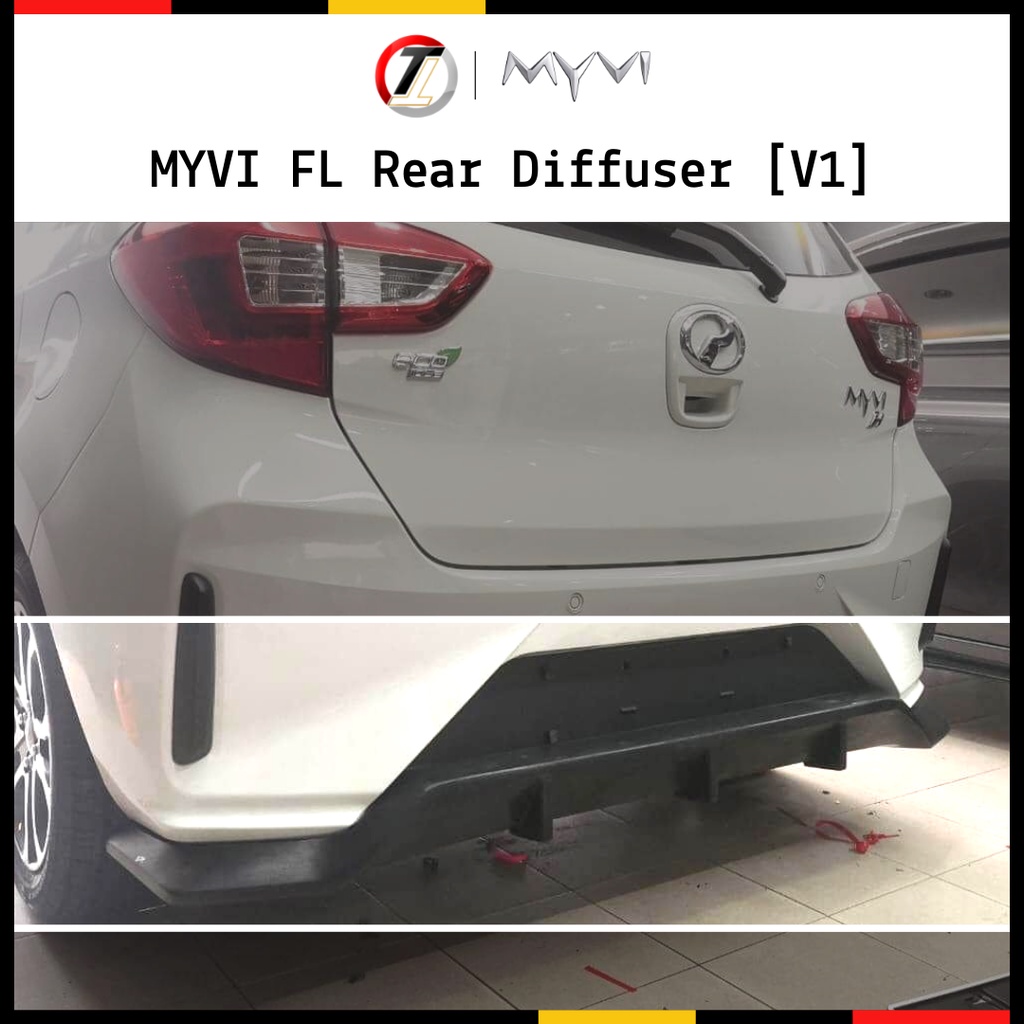 Myvi 2022 Facelift Gen3 V1 Rear Diffuser with Paint | Myvi Facelift ...