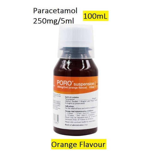 Axcel Paracetamol 250mg (90ml FOC Syringe) (Inside Box) or Poro ...