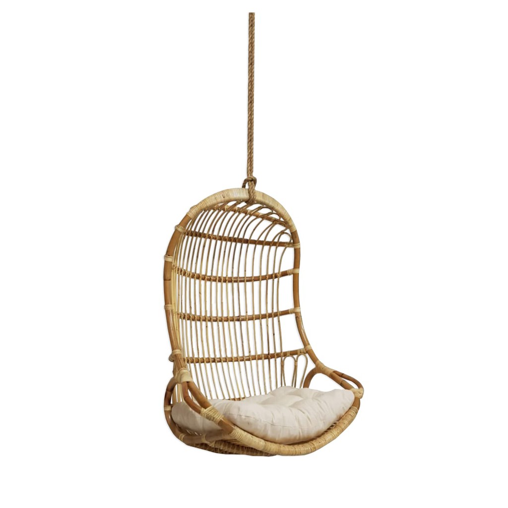 Rattan hanging 2024 swing chair