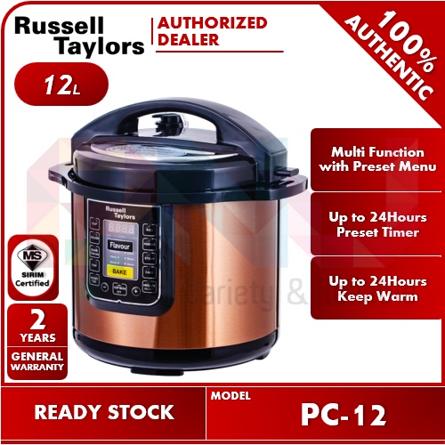 Russell Taylors 12L Multi Function Electric Pressure Cooker with Non ...