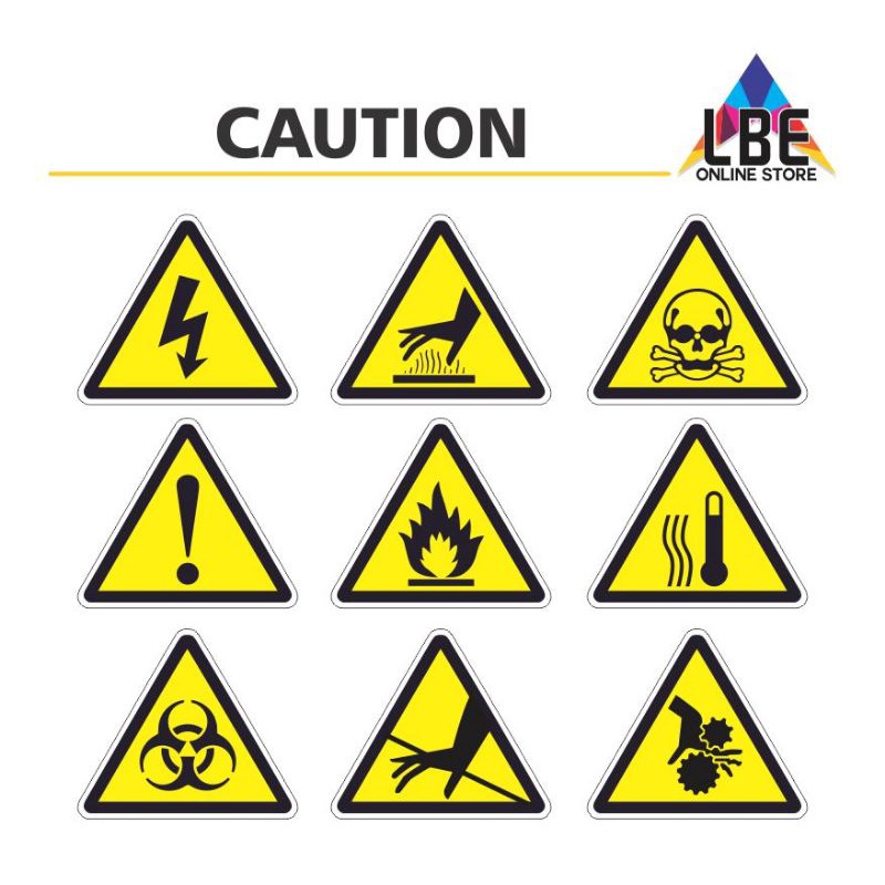 CAUTION STICKER (24pcs) | Shopee Malaysia