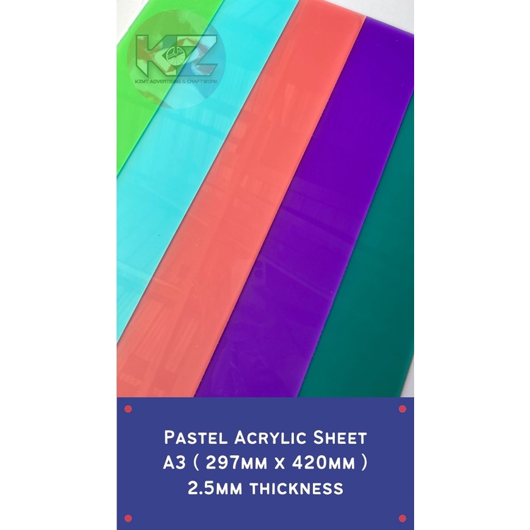 Pastel See Through Acrylic Sheet Board A3 Size | Shopee Malaysia